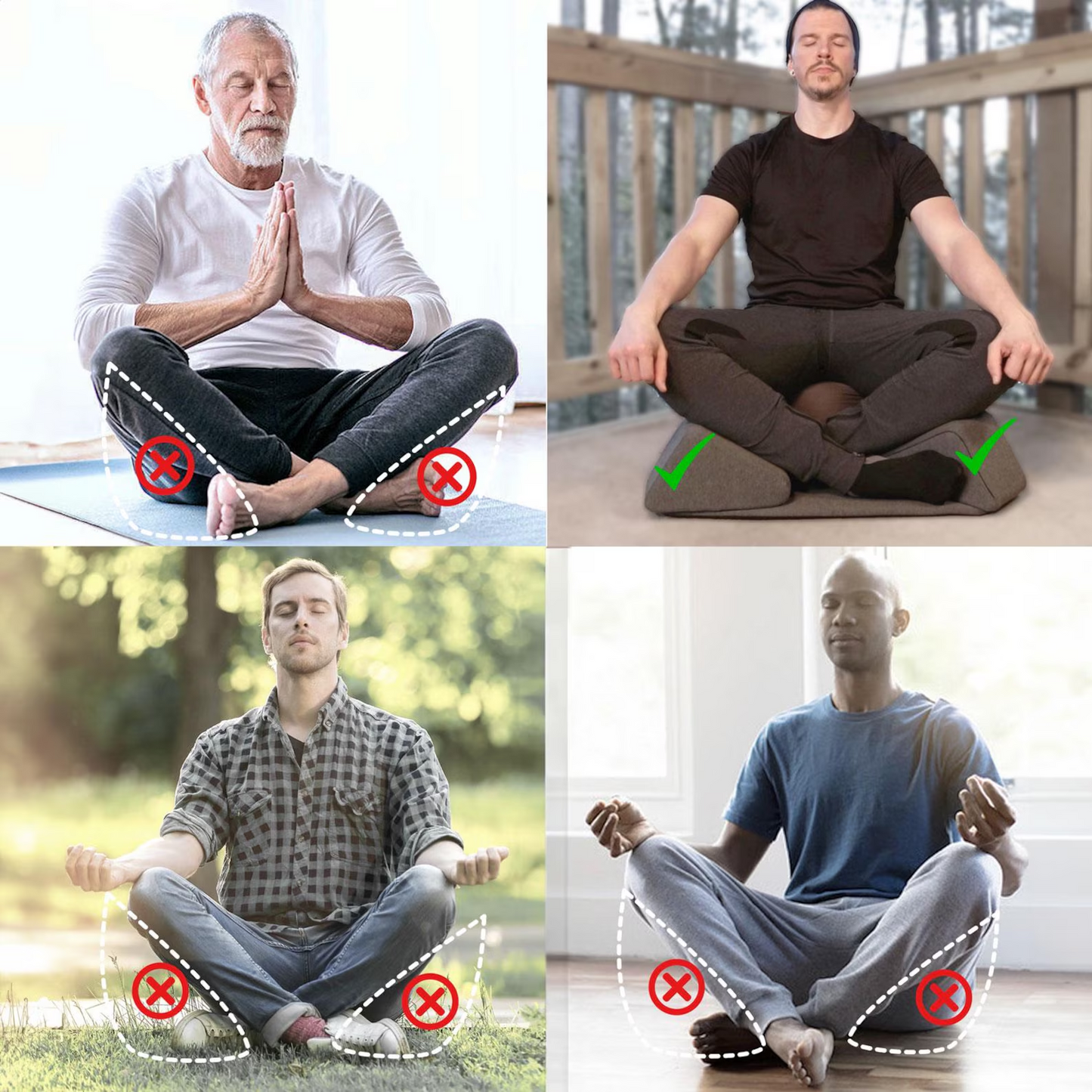 Olaise Meditation Floor Wedge & Pad – Adjustable Cross-Legged Comfort