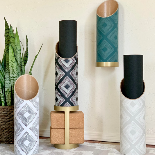 Olaise Rhombi – Stylish Yoga Mat Storage Tube & Home Studio Decor